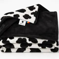 ABRICOL - Cobija Doble faz Cama doble 180x220 cm Vaca Negro