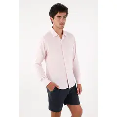 TENNIS - Camisa a rayas manga larga para hombre