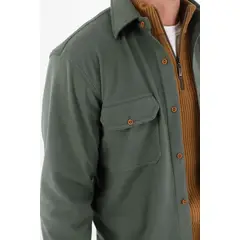 TENNIS - Camisa clásica manga larga verde para hombre