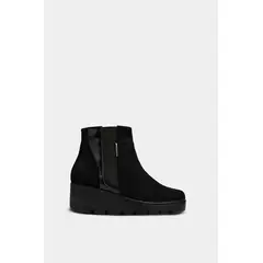 SANTORINI - BOTINES PARA MUJER REINA CUERO NEGRO