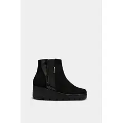 SANTORINI - BOTINES PARA MUJER REINA CUERO NEGRO