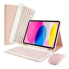 GENERICO - FORRO FUNDA ESTUCHE TECLADO + MOUSE PARA TABLET XIAOMI REDMI PAD 2 11” PULGADAS ROSA