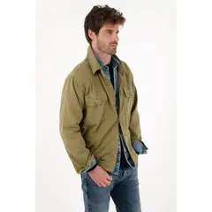 TENNIS - Camisa de botones verde para hombre