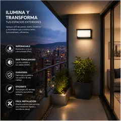 ONE PIXEL - Lampara De Pared Para Exteriores Impermeable Con Luz LED