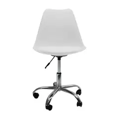DISTRIONLINE - Silla Eames con Ruedas, Altura Ajustable y Giro 360°