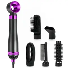 ONE PIXEL - Cepillo Secador Intercambiable 6 En 1 Estilizador De Cabello 3 Niveles