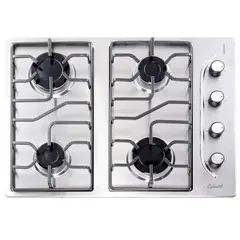 CONTINENTAL - Estufa de Empotrar 4 Puestos Acero Inoxidable 60x45 cm Gas Natural 9690
