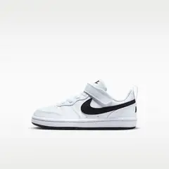 NIKE - Tenis Niño Court Borough Low DV5457-104 Blanco Negro Casual.