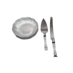 MAZUGI - PACK Set para Torta con Platos + Cuchillo y Pala