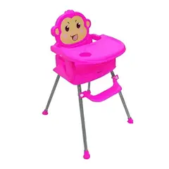 BEBESITOS - Silla Comedor Bebe Niña Portatil Comedor Miquito Rosado