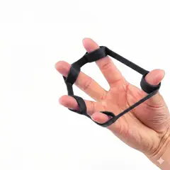 GENERICO - Estirador Dedos Silicona Fortalecimiento Mano Músico Deporte negro