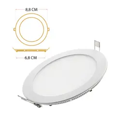 MERCURY - Panel Led Redondo Incrustar 3W Luz Blanco