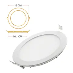 MERCURY - Panel Led Redondo Incrustar 6W Luz Blanco