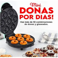 CHINA GLAZE - Maquina de mini donas donuts antiadherente 7 donas wp om16