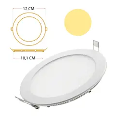 MERCURY - Panel Led Redondo Incrustar 6W Luz Calida