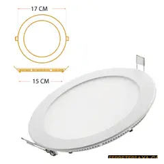 MERCURY - Panel Led Redondo Incrustar 12W Luz Blanco