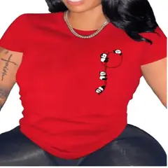 100 - Camiseta De Mujer Con Pandas