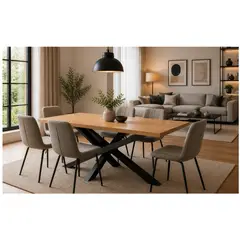 GENERICO - MESA COMEDOR MADERA RECTANGULAR 6 PUESTOS - FORMA