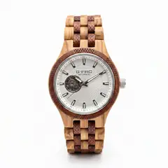GENERICO - Reloj G-force Gm-135a Automatico De Bambu + Estuche Premium