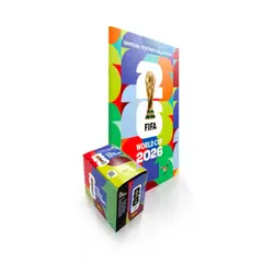 PANINI - Caja de Láminas 104 sobres + Álbum Mundial Pasta Blanda Gratis - MUNDIAL 2026 –