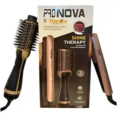 NOVA - Cepillo Secador 3d Pro + Plancha Keratin En Combo