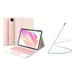 GENERICO - FUNDA ESTUCHE TECLADO TRACKPAD XIAOMI REDMI PAD PRO 12.1 +LAPIZ ROSA
