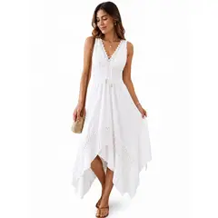 GENERICO - Vestido Blanco De Puntas REF Puntas