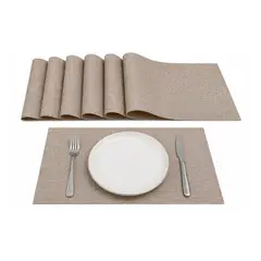 CRISTAL - Set x6 Individuales Decorativos Dihour Placemat 2113-Cafe