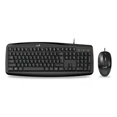 GENIUS - Combo Teclado y Mouse KM-200 Español Ergónomico Negro