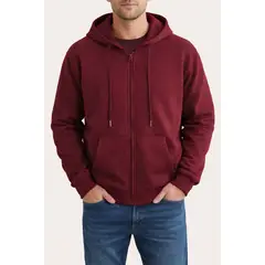 URBAN PLUS - Chaqueta casual buzo vinotinto hombre o mujer