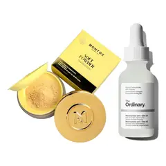 MONTOC MAKEUP - Polvo Suelto Banana Niacinamida Serum Piel Sin Brillos