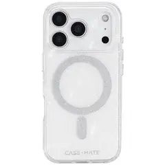 CASE MATE - Estuche Compatible con iPhone 17 Pro Casemate Sheer Twinkle MagSafe Silver