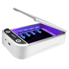 GENERICO - Esterilizador UV USB 99.9% Desinfección Teléfono Llaves Máscara Aromaterapia Caja Higiénica Blanca