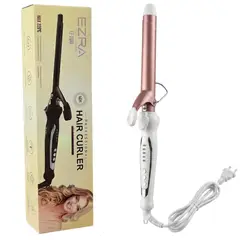 GENERICO - Pinza Rizadora Cabello 13mm Cerámica Profesional EZ-2015 Ondas Rizos Antifrizz Temperatura Ajustable
