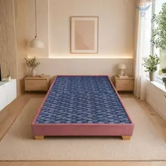 GENERICO - Base cama 140x190 dividida color Palo de Rosa pata madera