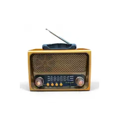 GENERICO - Radio Retro Vintage Recargable Portátil Bluetooth AM FM SW USB Micro SD