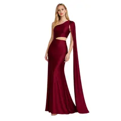 SCARLETT - Vestido Bali Merlot Largo de Fiesta