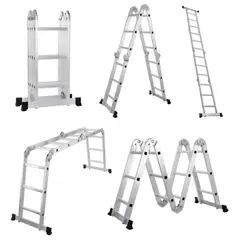 GENERICO - ESCALERA METALICA MULTIUSOS 16 PASOS