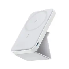 ANKER - Batería Magnética Power Bank MagGo 622 MagSafe 5000mAh Soporte Plegable USB-C iPhone - Blanco