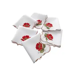 ARTESANAL - SERVILLETAS EN TELA LINO DE 32X32 CM X 6 UNIDADES