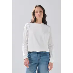 KOAJ - Buzo cuello redondo con manga larga unicolor Mujer