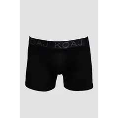 KOAJ - Bóxer trunk-corto negro con ajuste y cintura elástica Hombre