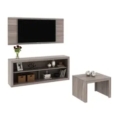 MUEBLES 2020 - Combo Sala Living Gris