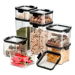 GENERICO - Organizador Frasco Almacenamiento Cocina Recipiente Hermetico x6 Piezas