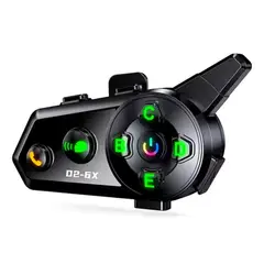 OEM - Intercomunicador Audífono + Bluetooth Casco Moto D2x6