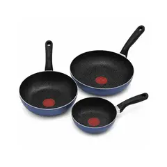 Imusa - Set Sartenes Antiadherentes 16 20 24 cm Azul