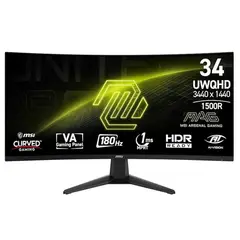 MSI - Monitor Gamer Mag 346CQ 34 Curvo 180hz 1ms Color Negro