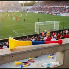 GENERICO - Corneta Vuvuzela Grande Tricolor Plástica 3 Piezas Ajustable bubucela
