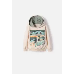 STAR WARS - Buzo de Mandalorian con capucha almendra para niño 2T a 6T