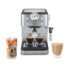 DELONGHI - Cafetera espresso clásica De’Longhi con espumador de leche